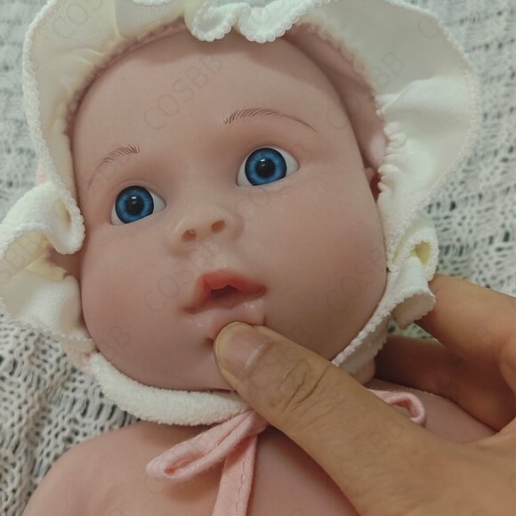 45cm Full Body Platinum Silicone Open Eyes Newborn Lifelike Reborn Baby GirlDoll - Picture 4 of 15